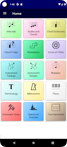 Android application Pocket Music Theory screenshort