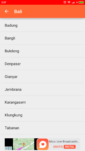 Android application Kode Pos Indonesia Lengkap screenshort