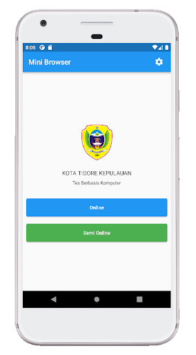 Android application Mini Exam Browser screenshort