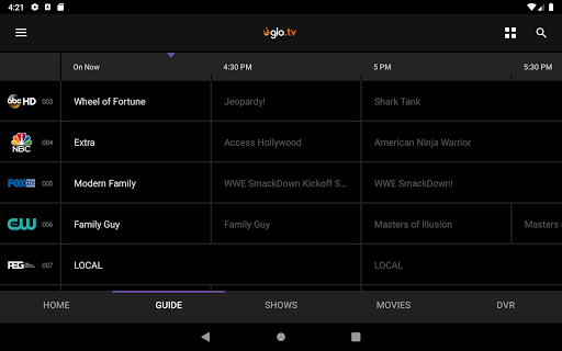 Screenshot of Glo Fiber TV