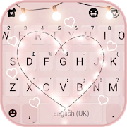 Fairy Lights Heart 2 Keyboard Background