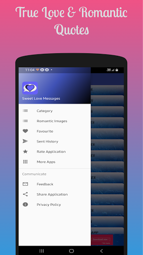 Android application Sexy love message app 2024 screenshort