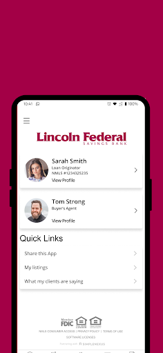 Android application Lincoln Federal: My Mortgage screenshort