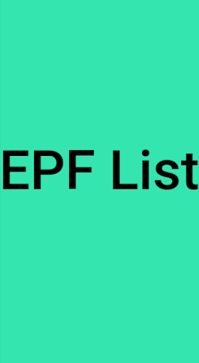 Android application EPFList screenshort