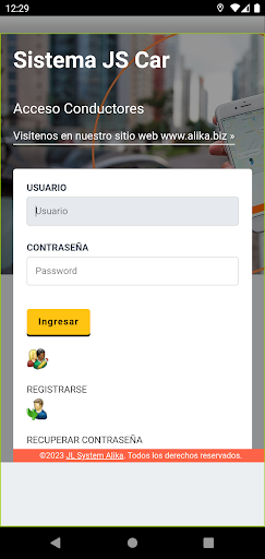 Android application JS Car Conductor screenshort