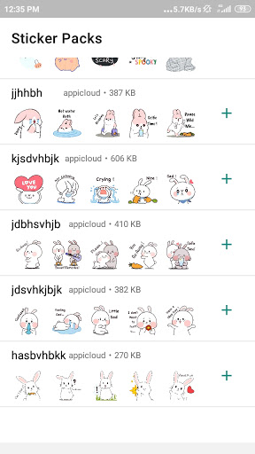 Rabbit stickers WASticker
