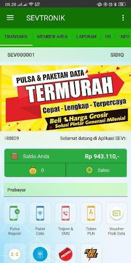 SEVTRONIK - Isi Pulsa  Paket Data Online CUANBOS