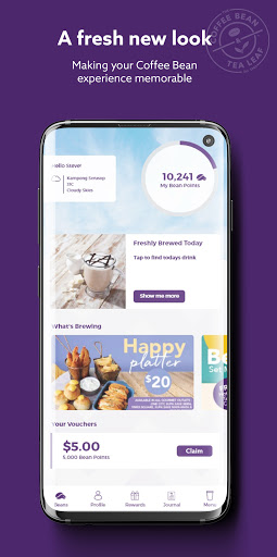 Android application The Coffee Bean Brunei Rewards screenshort