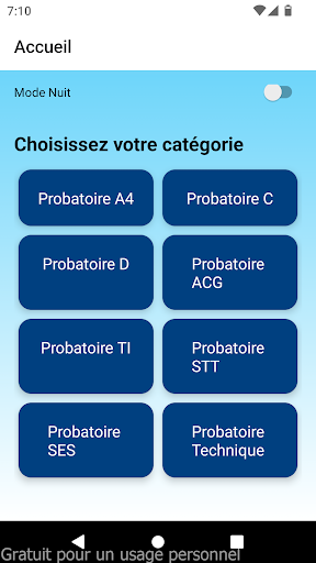 Epreuves du Probatoire