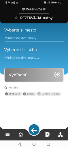 RezervujSi.sk klient Screen 2