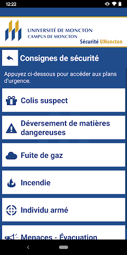 Sécurité UMoncton Screen 3