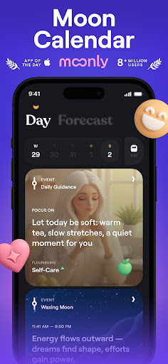 Screenshot of Moonly: Moon Phases & Calendar