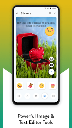Write Spanish Text on photo Screen 2