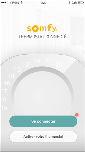 Android application Connected Thermostat screenshort