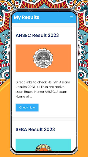 Android application My Results - GovjobinAssam screenshort
