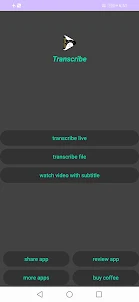 transcribe video file and live