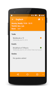 School-Organizer - Timetable, Tasks and Grades Screenshot