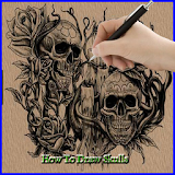 How to Draw a Skull icon