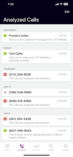 Android application VTF Mobile screenshort