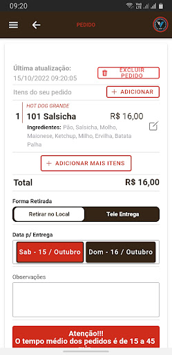 Pit Stop Container Lanches Screen 2