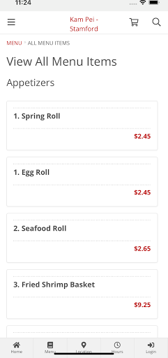 Kam Pei - Stamford Ordering Screen 2