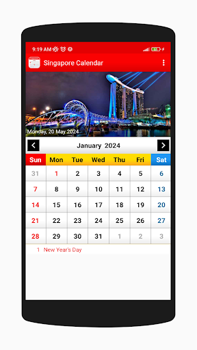 Android application Singapore Calendar 2024 screenshort