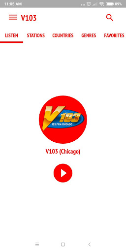 Android application V103 Radio Station Chicago screenshort