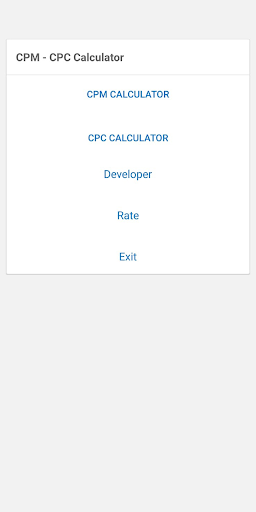 Android application CPC - CPM Calculator screenshort