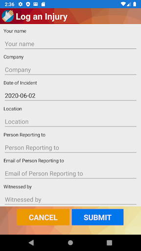 Incident Report Screen 3