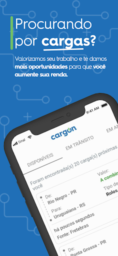 Android application CargOn: Cargas pesadas e Frete screenshort