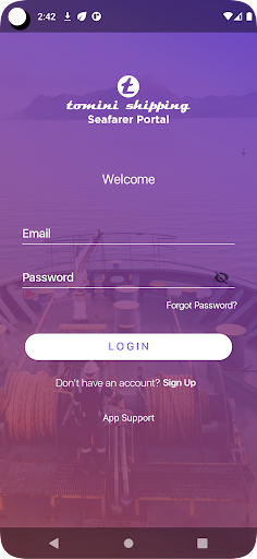 Tomini Seafarer Portal Screen 2