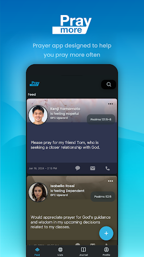 Android application PrayMore screenshort