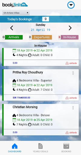 Android application BOOKANDLINK CHANNEL MANAGER screenshort