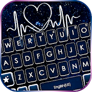 Dark Blue Heartbeat Keyboard Theme
