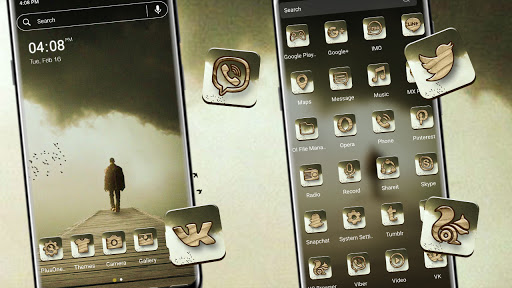 Android application Lonely Man Launcher Theme screenshort