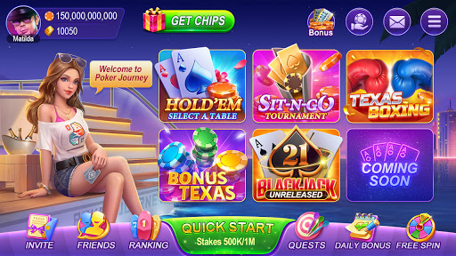 Poker Journey-Texas Hold'em Free Online Card Game Mod (Unlimited Money) Download screenshots 1