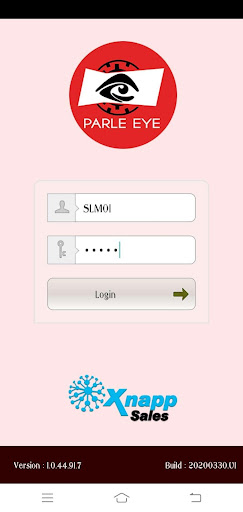 Android application UAT: XnappSales Parle screenshort