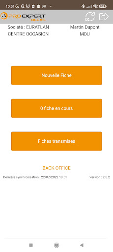 Android application ProExpert Occas screenshort