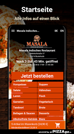 Masala Indisches Restaurant Bu Screenshot 2 - AppWisp.com