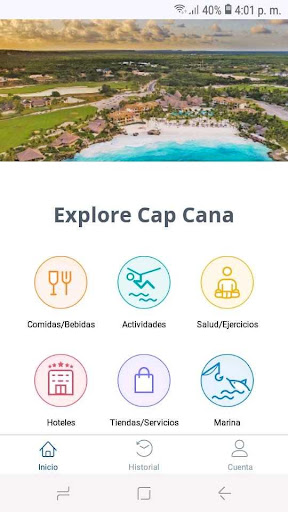 Android application Cap Cana screenshort