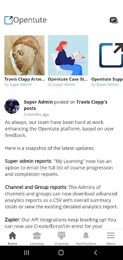Android application Coursebox LMS screenshort