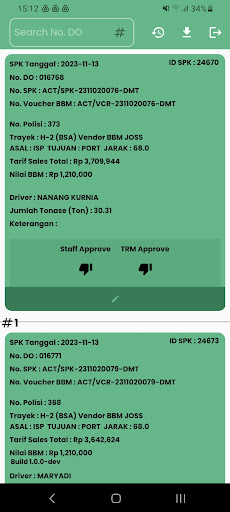 Android application Agung Logistics Dump Truck screenshort