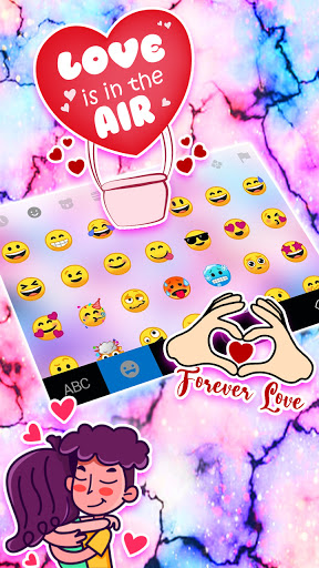 Galaxy Marble Heart Keyboard B Screen 3