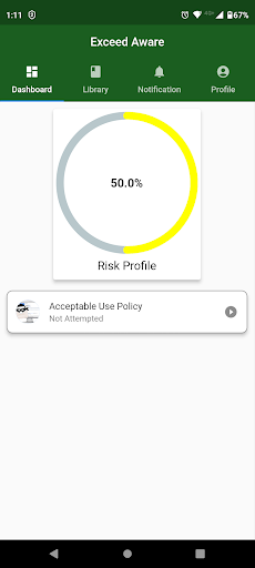 Android application Exceed Aware Mobile screenshort