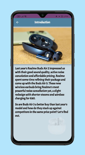 Android application realme buds air 3 guide screenshort