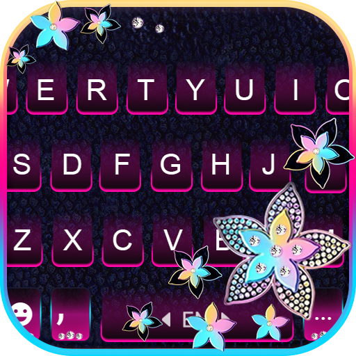 Pastel Flowers Keyboard Backgr logo