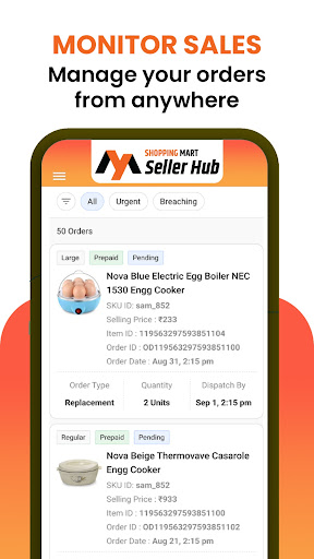 My Shopping Mart Seller App Screen 3