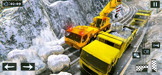 大型挖掘機雪地遊戲 3D