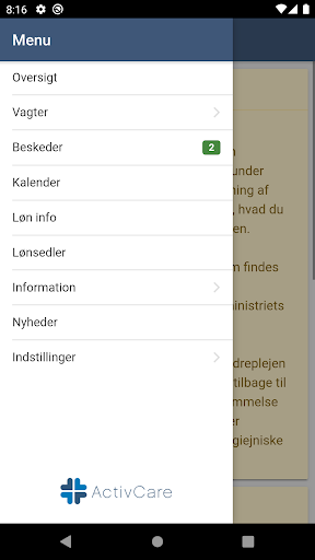 ActivCare Vikar Screen 2
