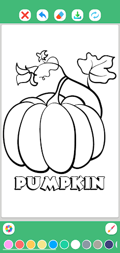 Fruits and Vegetables Coloring Screen 3